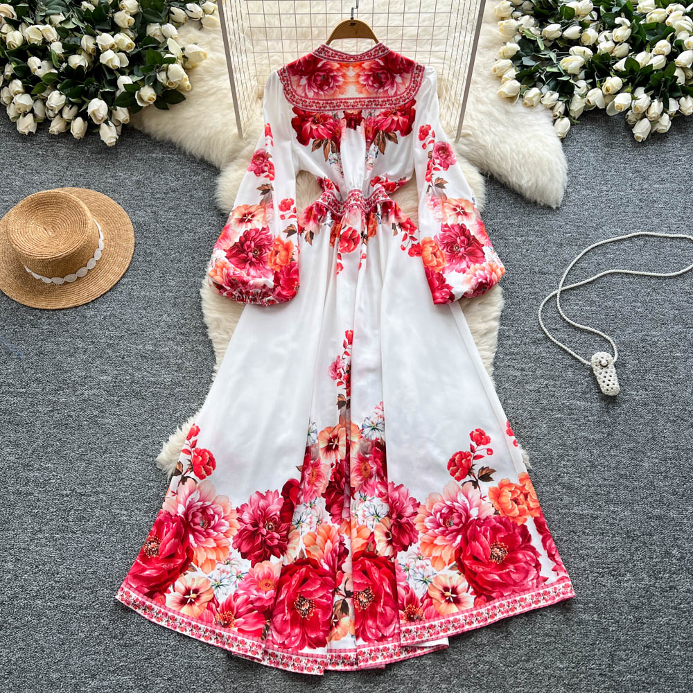 프랑스어 우아한 빈티지 궁전 이브닝 드레스 새로운 여성 - French Vintage Floral Midi Dress 리뷰 및 가격